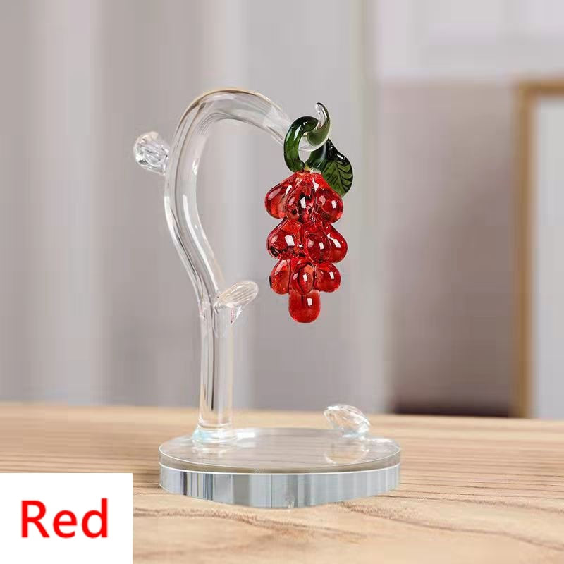36 Hangs Crystal Grape Tree Decorations Fengshui Glass Craft Home Decor Figurines Christmas New Year Gifts Souvenirs Ornaments acacuss