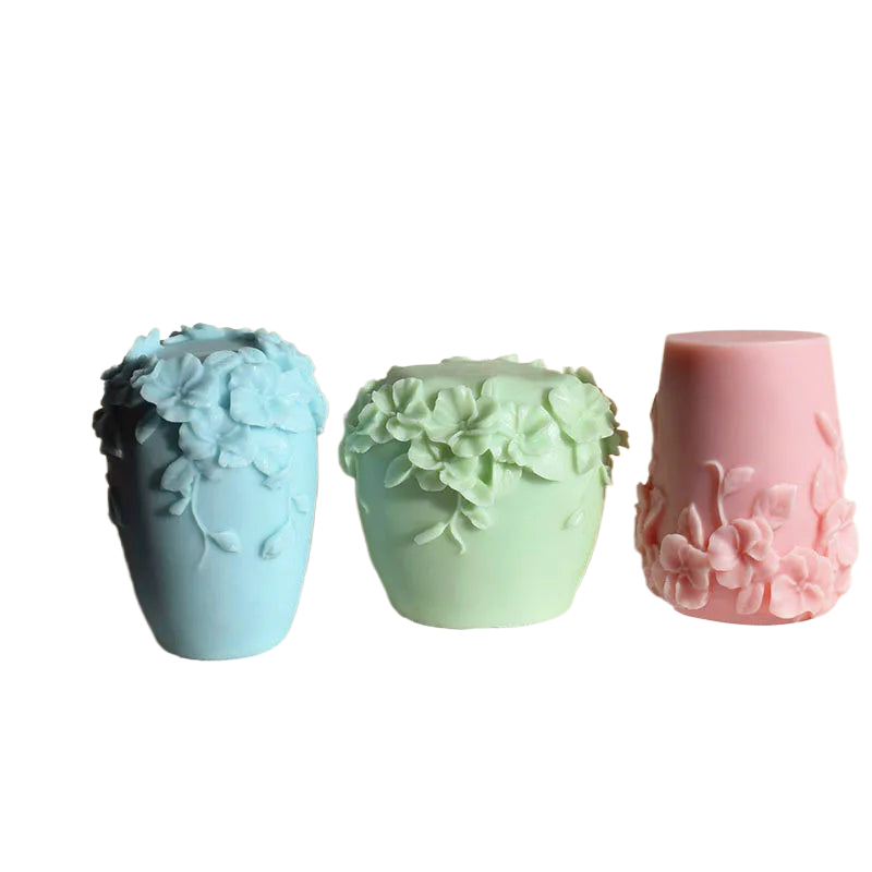 DIY New Nordic Rattan Flowers Silicone Candle Mold Gypsum form Carving Art Aromatherapy Plaster Home Decor Mold Wedding Gift acacuss