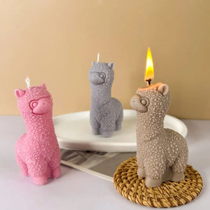 3D Alpacas Silicone Candle Mold DIY Cute Animal Scented Candle Soap Craft Gifts Making Resin Plaster Molds Home Decor Supplies acacuss