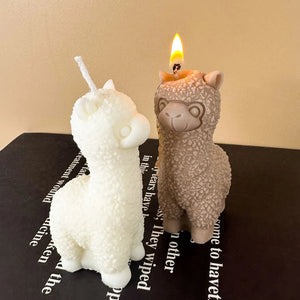 3D Alpacas Silicone Candle Mold DIY Cute Animal Scented Candle Soap Craft Gifts Making Resin Plaster Molds Home Decor Supplies acacuss