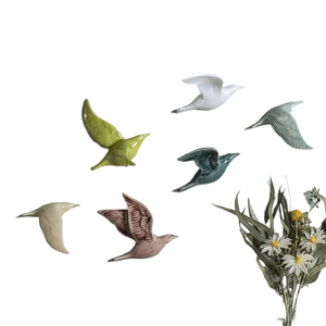 3D Ceramic Birds Shape Wall Hanging Decorations Simple Home Decorations Accessories Decoracao Para Casa Wall Crafts Ornaments acacuss