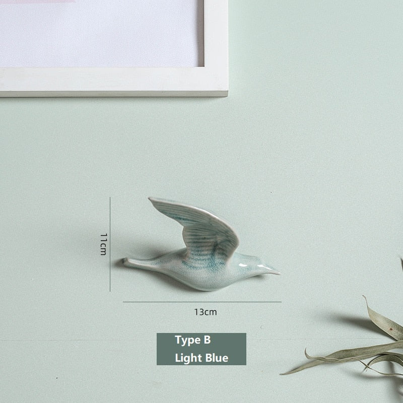 3D Ceramic Birds Shape Wall Hanging Decorations Simple Home Decorations Accessories Decoracao Para Casa Wall Crafts Ornaments acacuss