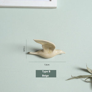 3D Ceramic Birds Shape Wall Hanging Decorations Simple Home Decorations Accessories Decoracao Para Casa Wall Crafts Ornaments acacuss