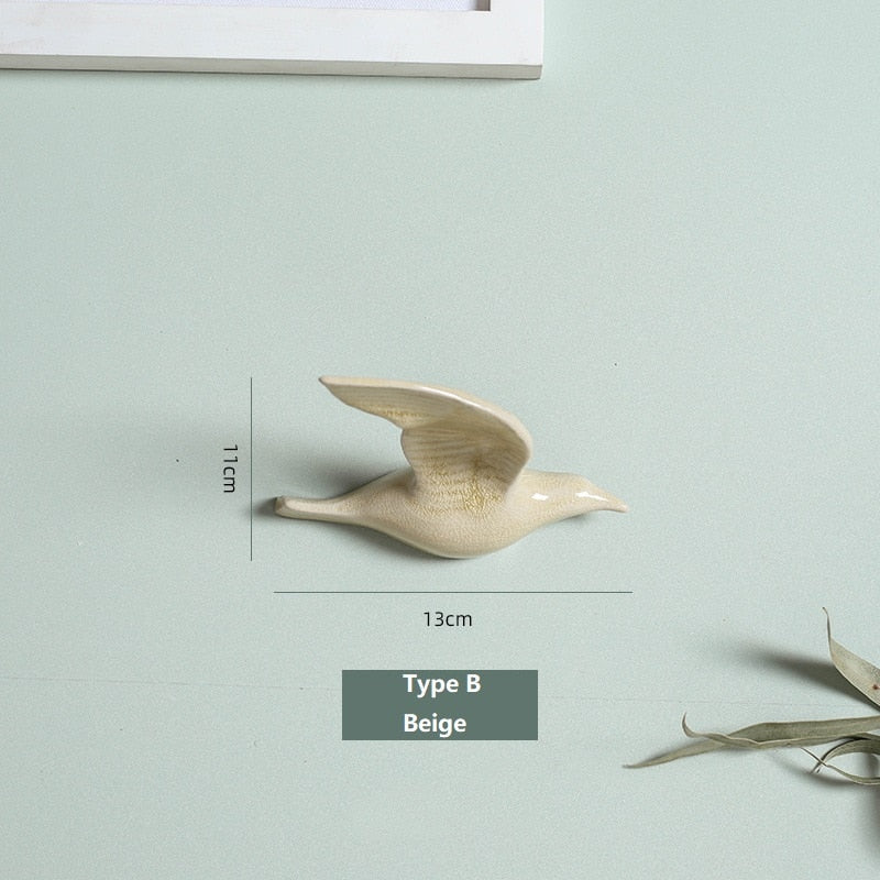 3D Ceramic Birds Shape Wall Hanging Decorations Simple Home Decorations Accessories Decoracao Para Casa Wall Crafts Ornaments acacuss