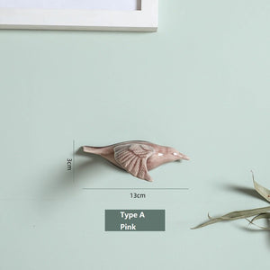 3D Ceramic Birds Shape Wall Hanging Decorations Simple Home Decorations Accessories Decoracao Para Casa Wall Crafts Ornaments acacuss