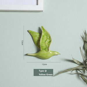 3D Ceramic Birds Shape Wall Hanging Decorations Simple Home Decorations Accessories Decoracao Para Casa Wall Crafts Ornaments acacuss