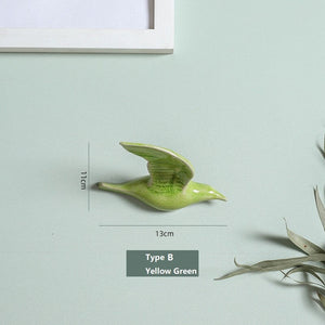 3D Ceramic Birds Shape Wall Hanging Decorations Simple Home Decorations Accessories Decoracao Para Casa Wall Crafts Ornaments acacuss