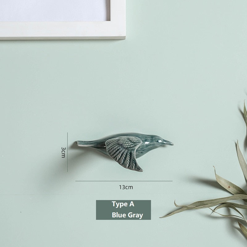 3D Ceramic Birds Shape Wall Hanging Decorations Simple Home Decorations Accessories Decoracao Para Casa Wall Crafts Ornaments acacuss