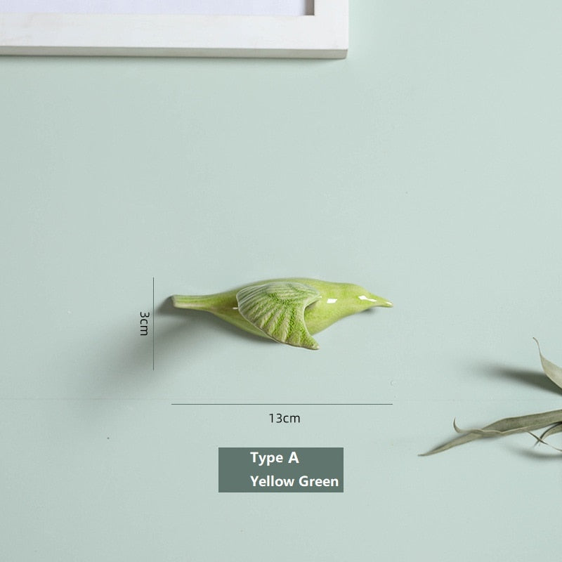 3D Ceramic Birds Shape Wall Hanging Decorations Simple Home Decorations Accessories Decoracao Para Casa Wall Crafts Ornaments acacuss