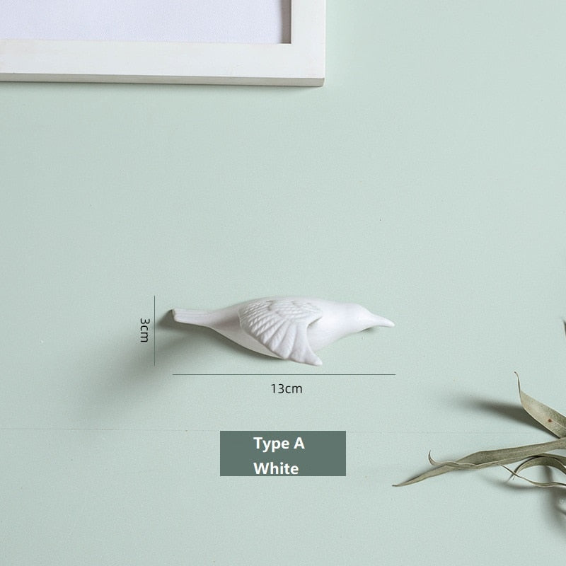 3D Ceramic Birds Shape Wall Hanging Decorations Simple Home Decorations Accessories Decoracao Para Casa Wall Crafts Ornaments acacuss