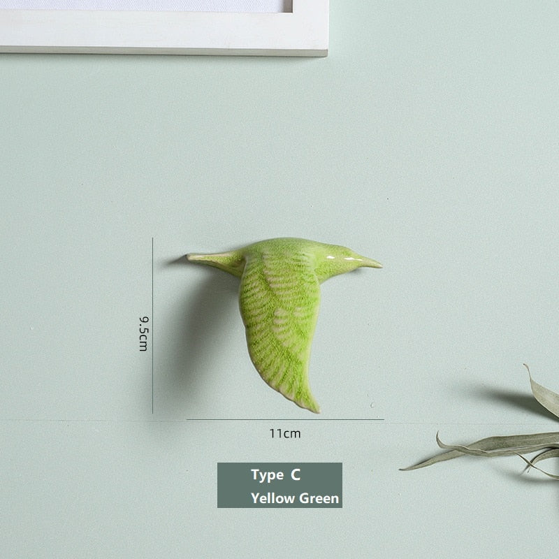3D Ceramic Birds Shape Wall Hanging Decorations Simple Home Decorations Accessories Decoracao Para Casa Wall Crafts Ornaments acacuss