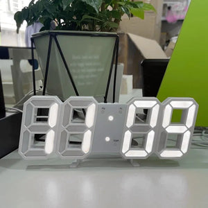 3D LED Digital Clock Luminous Fashion Wall Clock Multifunctional Creative USB Plug in Electronic Clock Home Decoration acacuss