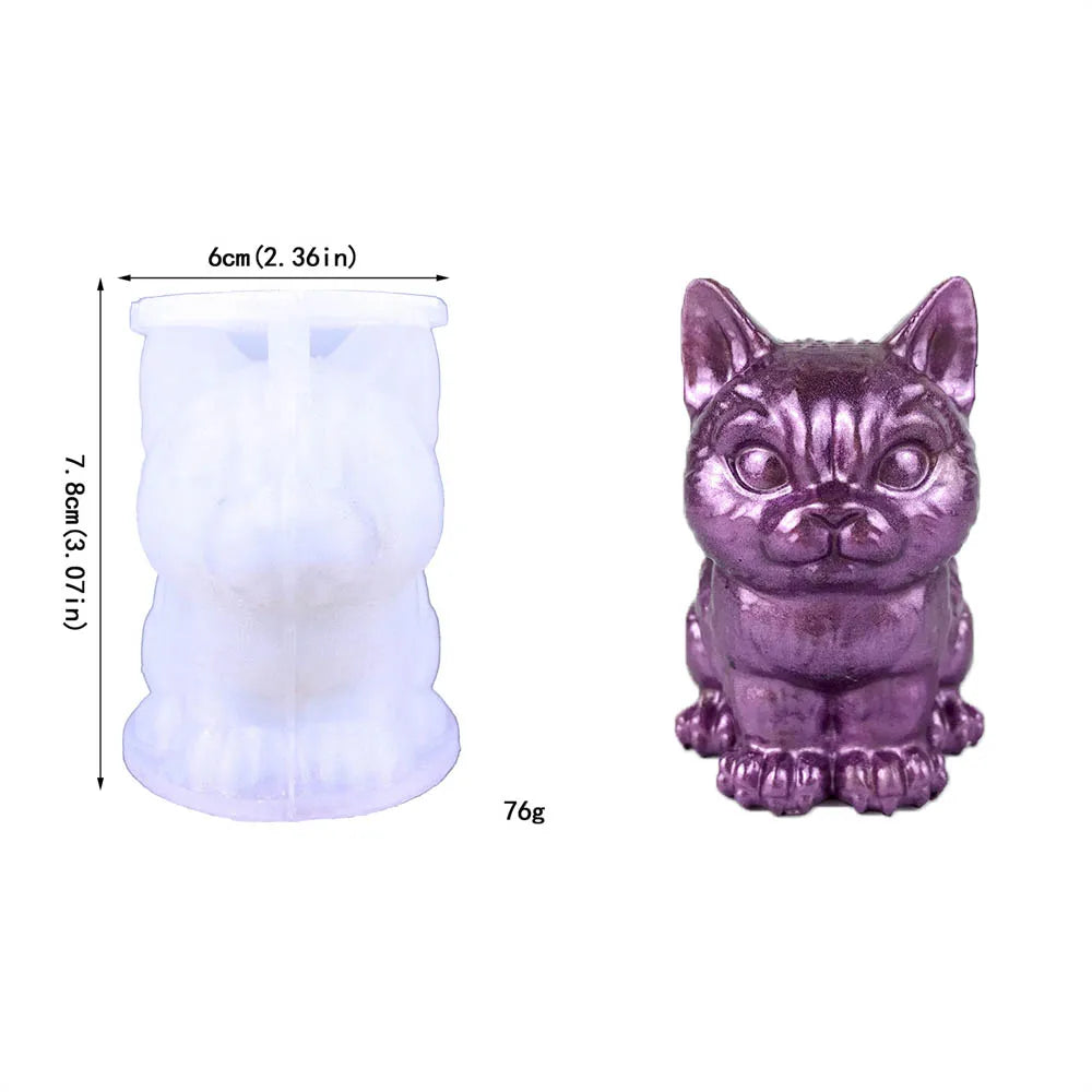 3D Maine Coon Cat Silicone Molds DIY Handmade Scented Candle Mold Cute Animal Plaster Soap Epoxy Resin Ornament Mould Making acacuss