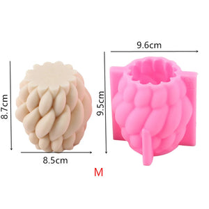 3D Onion Shape Geometry Candles Silicone Molds Carved Wavy Candle Irregular Stripes DIY Spiral Twist Soap Moulds Home Art Decor acacuss