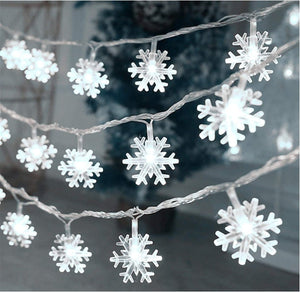 3M 20LED Snowflake LED String Lights Christmas Ornaments Home Christmas Tree Hanging Decoration Navidad Noel New Year Gifts 2023 acacuss