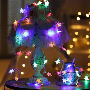 3M 20LED Snowflake LED String Lights Christmas Ornaments Home Christmas Tree Hanging Decoration Navidad Noel New Year Gifts 2023 acacuss