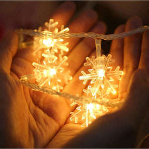 3M 20LED Snowflake LED String Lights Christmas Ornaments Home Christmas Tree Hanging Decoration Navidad Noel New Year Gifts 2023 acacuss