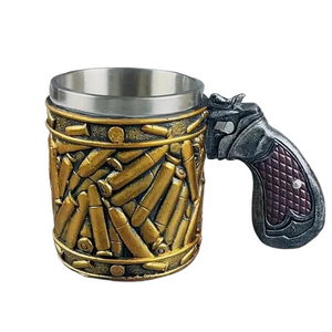 1pc, Stainless Steel Bullet Pattern Beer Mug - Perfect for Summer and Winter Drinks, Coffee, and Water - Ideal Gift for Birthday acacuss