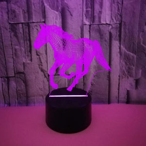 3d Illusion Lamp Led Children's Night Light Horse Table Lamp for Bedroom Holiday Christmas Lights Decoration Gifts for Kids acacuss