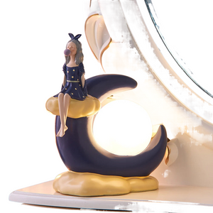 Creative Girl Ornaments Resin LED Lamp Office Decoration Aesthetic Room Decor Bedroom Decoration Accessories Home Decor Gift acacuss