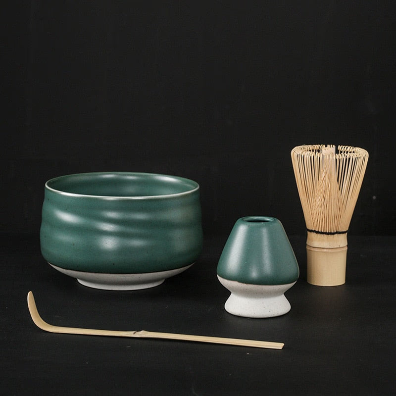 4-7pcs Handmade Home Easy Clean Matcha Tea Set Tool Stand Kit Bowl Whisk Scoop Gift Ceremony Traditional Japanese Accessories acacuss