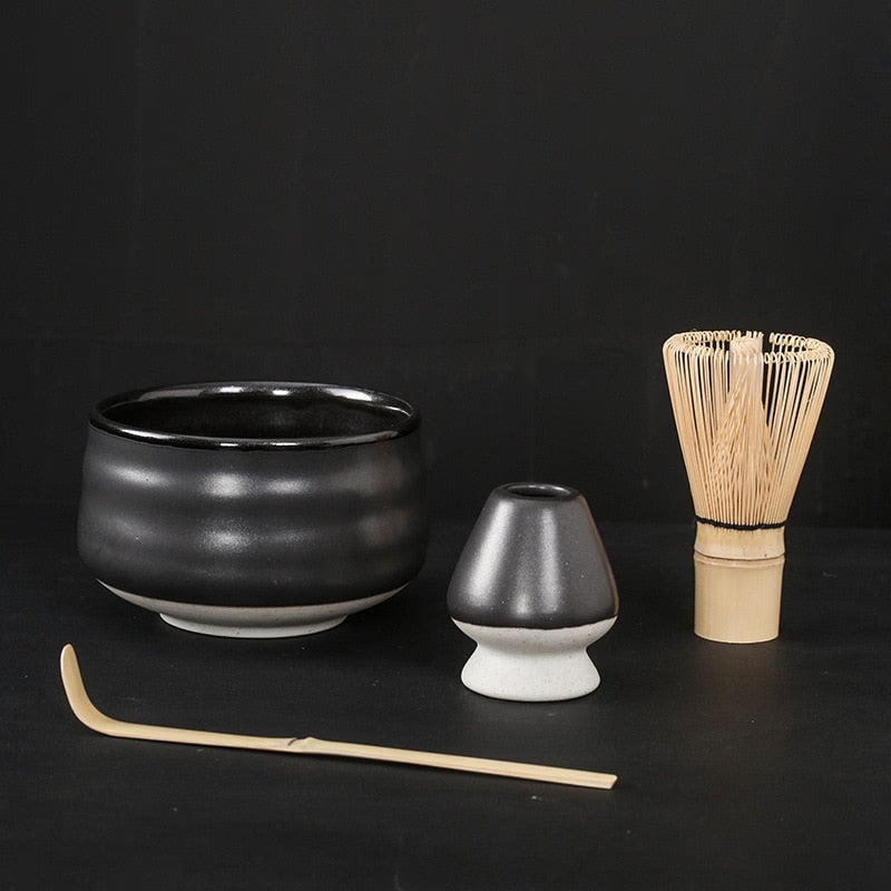 4-7pcs Handmade Home Easy Clean Matcha Tea Set Tool Stand Kit Bowl Whisk Scoop Gift Ceremony Traditional Japanese Accessories acacuss