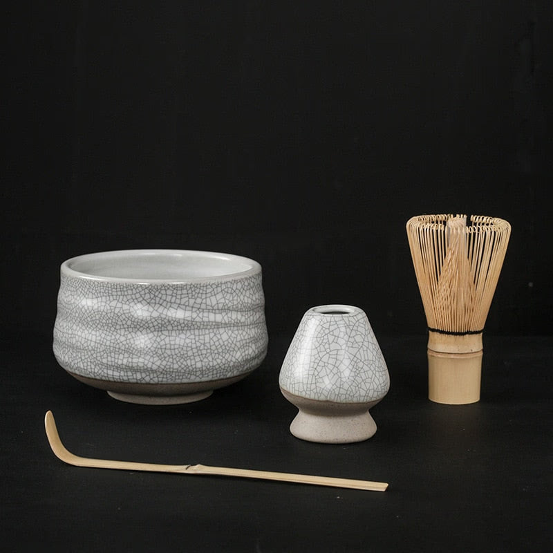 4-7pcs Handmade Home Easy Clean Matcha Tea Set Tool Stand Kit Bowl Whisk Scoop Gift Ceremony Traditional Japanese Accessories acacuss