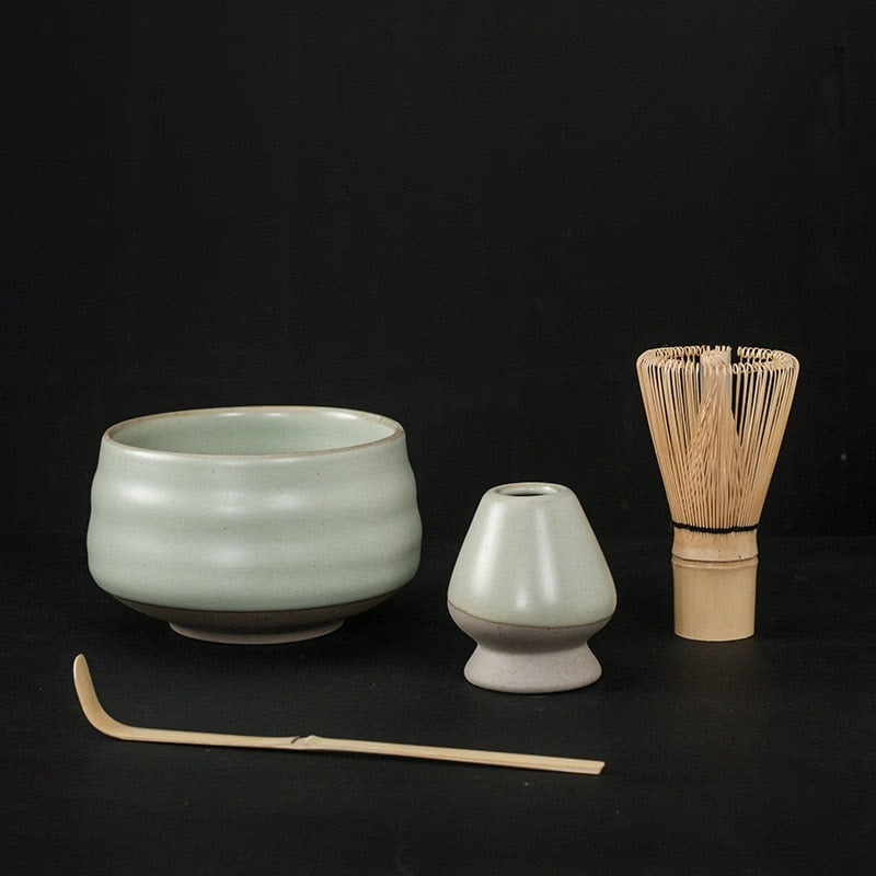 4-7pcs Handmade Home Easy Clean Matcha Tea Set Tool Stand Kit Bowl Whisk Scoop Gift Ceremony Traditional Japanese Accessories acacuss