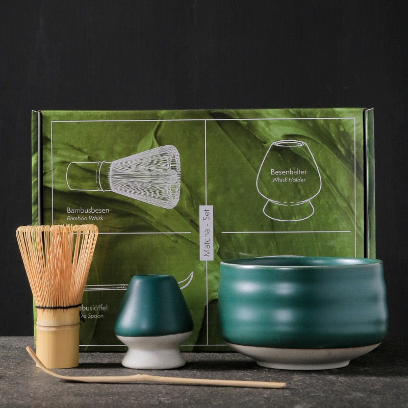 4-7pcs Handmade Home Easy Clean Matcha Tea Set Tool Stand Kit Bowl Whisk Scoop Gift Ceremony Traditional Japanese Accessories acacuss