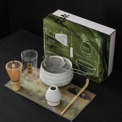 4-7pcs Handmade Home Easy Clean Matcha Tea Set Tool Stand Kit Bowl Whisk Scoop Gift Ceremony Traditional Japanese Accessories acacuss