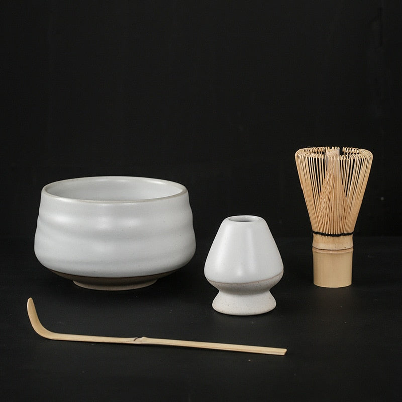 4-7pcs Handmade Home Easy Clean Matcha Tea Set Tool Stand Kit Bowl Whisk Scoop Gift Ceremony Traditional Japanese Accessories acacuss