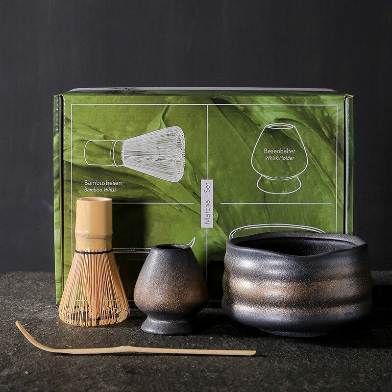 4-7pcs/set Handmade Home Easy Clean Matcha Tea Set Tool Stand Kit Bowl Whisk Scoop Gift Ceremony Traditional Japanese Accessorie acacuss