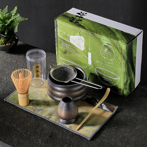 4-7pcs/set Handmade Home Easy Clean Matcha Tea Set Tool Stand Kit Bowl Whisk Scoop Gift Ceremony Traditional Japanese Accessorie acacuss