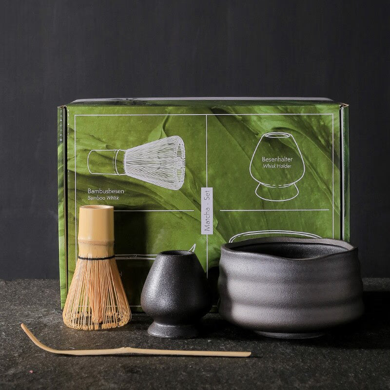 4-7pcs/set Handmade Home Easy Clean Matcha Tea Set Tool Stand Kit Bowl Whisk Scoop Gift Ceremony Traditional Japanese Accessorie acacuss
