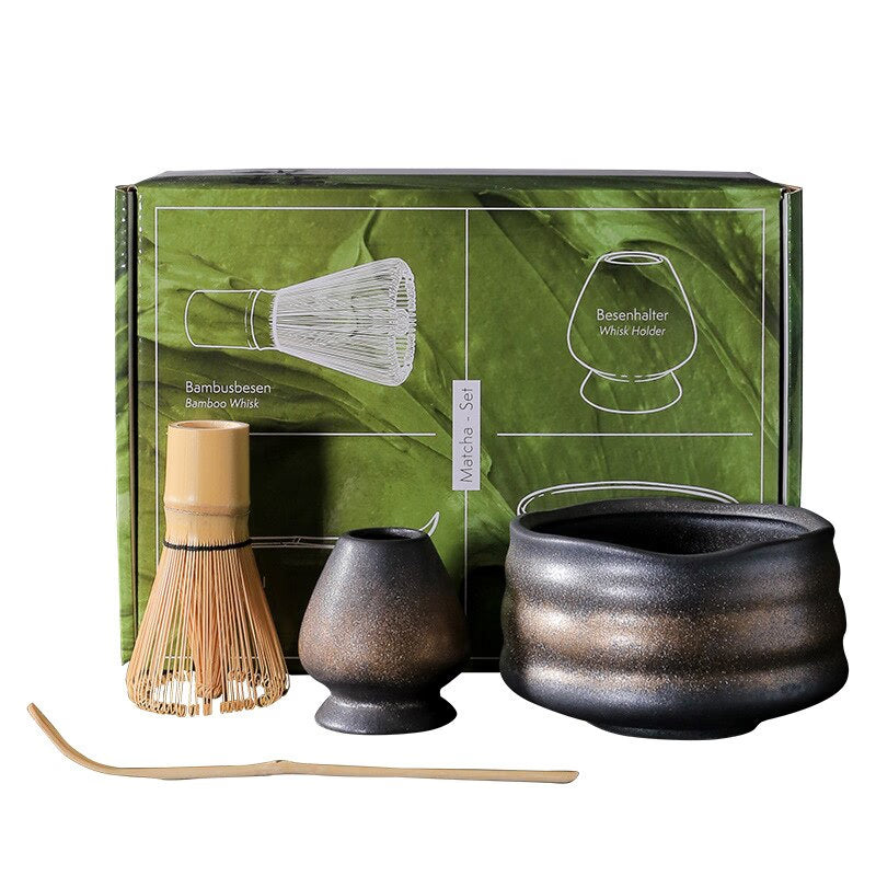 4-7pcs/set Handmade Home Easy Clean Matcha Tea Set Tool Stand Kit Bowl Whisk Scoop Gift Ceremony Traditional Japanese Accessorie acacuss