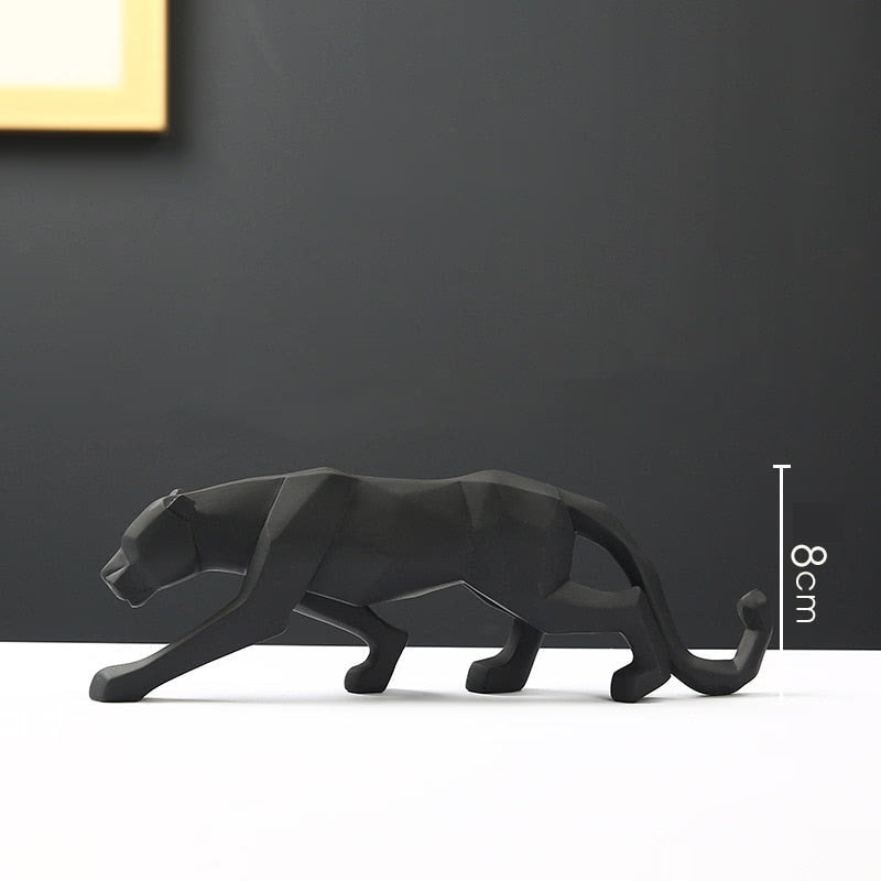 4 Color Geometric Leopard Modern Abstract Statues and Sculptures Animal Figurines for Interior Decor Ornaments Crafts Gifts acacuss