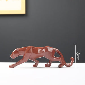 4 Color Geometric Leopard Modern Abstract Statues and Sculptures Animal Figurines for Interior Decor Ornaments Crafts Gifts acacuss
