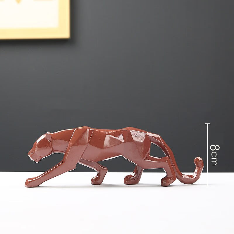 4 Color Geometric Leopard Modern Abstract Statues and Sculptures Animal Figurines for Interior Decor Ornaments Crafts Gifts acacuss