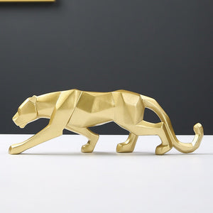 4 Color Geometric Leopard Modern Abstract Statues and Sculptures Animal Figurines for Interior Decor Ornaments Crafts Gifts acacuss