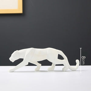 4 Color Geometric Leopard Modern Abstract Statues and Sculptures Animal Figurines for Interior Decor Ornaments Crafts Gifts acacuss
