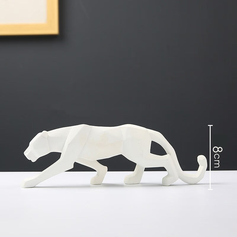 4 Color Geometric Leopard Modern Abstract Statues and Sculptures Animal Figurines for Interior Decor Ornaments Crafts Gifts acacuss