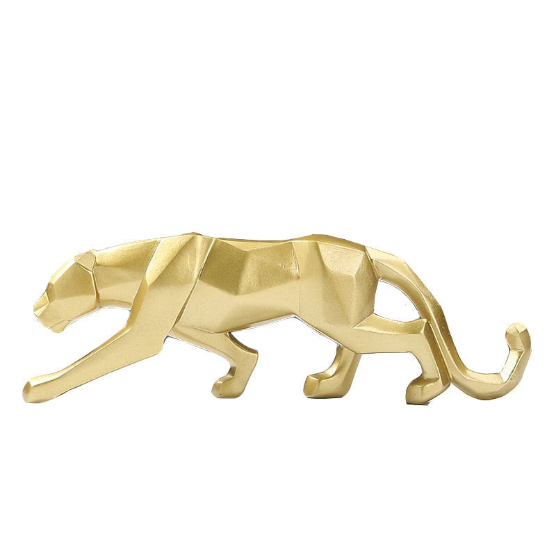4 Color Geometric Leopard Modern Abstract Statues and Sculptures Animal Figurines for Interior Decor Ornaments Crafts Gifts acacuss