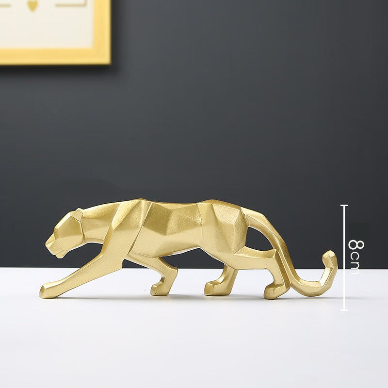 4 Color Geometric Leopard Modern Abstract Statues and Sculptures Animal Figurines for Interior Decor Ornaments Crafts Gifts acacuss