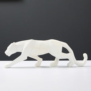 4 Color Geometric Leopard Modern Abstract Statues and Sculptures Animal Figurines for Interior Decor Ornaments Crafts Gifts acacuss