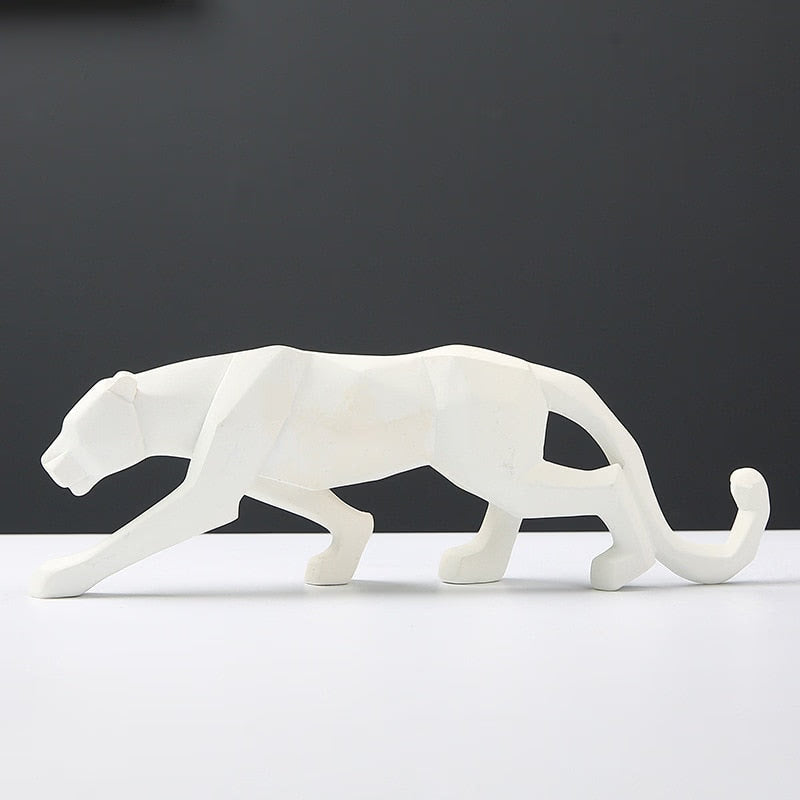 4 Color Geometric Leopard Modern Abstract Statues and Sculptures Animal Figurines for Interior Decor Ornaments Crafts Gifts acacuss