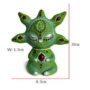 4 Styles New Biological Fantasy Resin Ornaments Garden Sculpture Artifact Three-eyed Alien Figurines Home Decoration Accessories acacuss