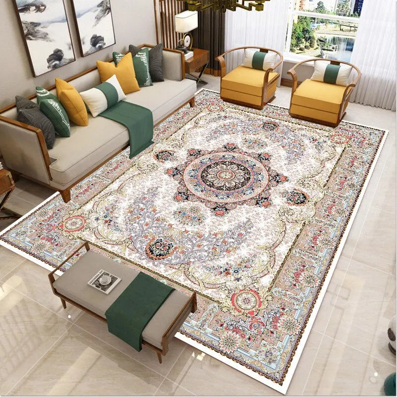 40X120CM Retro Persian Ethnic Style Printed Carpet Bedroom Living Room Light Luxury Carpets Bottom Anti Slip And Wear-resistant acacuss