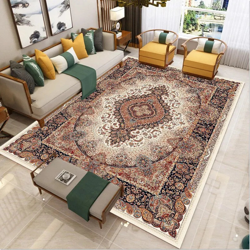 40X120CM Retro Persian Ethnic Style Printed Carpet Bedroom Living Room Light Luxury Carpets Bottom Anti Slip And Wear-resistant acacuss