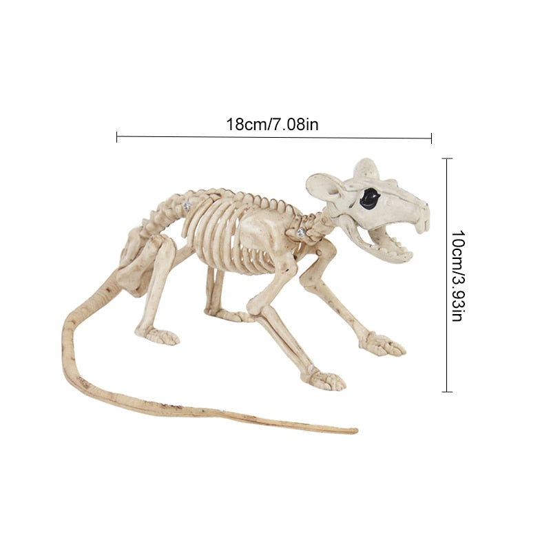 40cm Human Skeleton For Halloween Decoration Realistic Skull Bones Model Halloween Party Home Decor Haunted House Horror Props acacuss