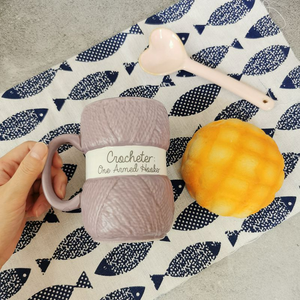 450ML Colorful Wool Ceramics Mugs with Handle Coffee Milk Tea Cups Home Office Drinkware Porcelain Mug Breakfast Cup Girls Gifts acacuss